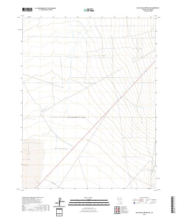 Blue Eagle Springs NE topographic map thumbnail