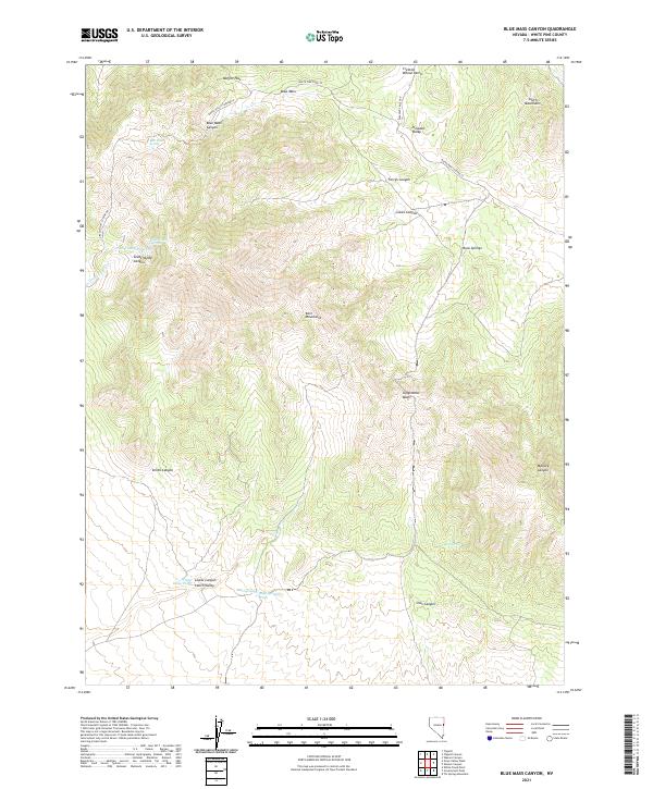 Blue Mass Canyon topographic map thumbnail