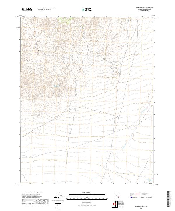 Blue Nose Peak topographic map thumbnail