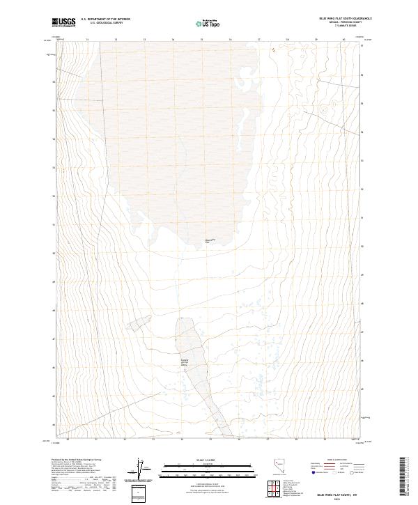 Blue Wing Flat South topographic map thumbnail