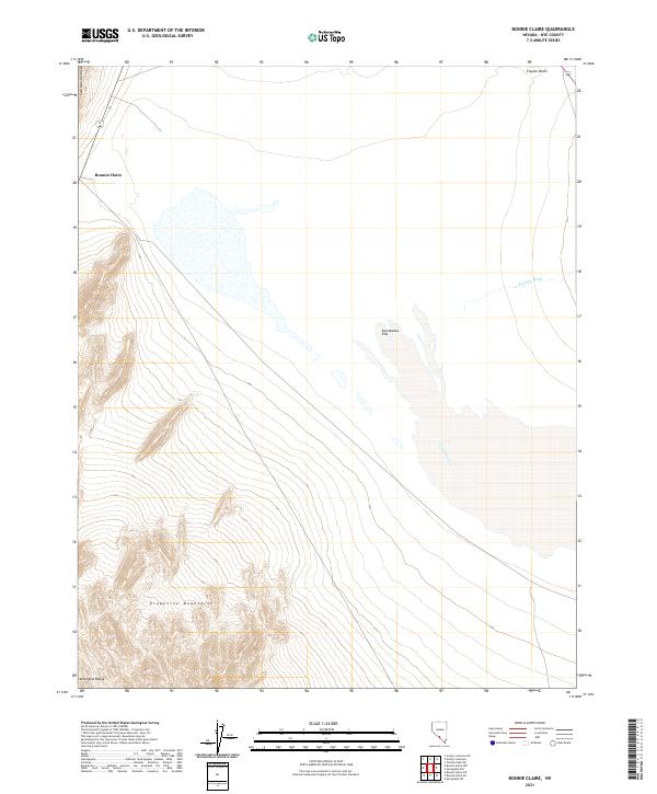 Bonnie Claire topographic map thumbnail