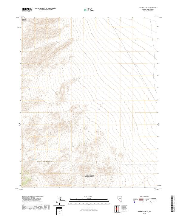 Bonnie Claire SE topographic map thumbnail