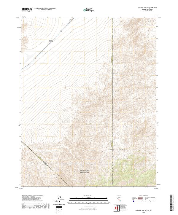 Bonnie Claire SW topographic map thumbnail