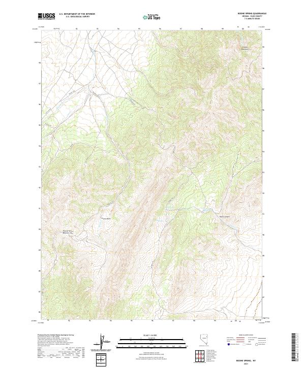 Boone Spring topographic map thumbnail