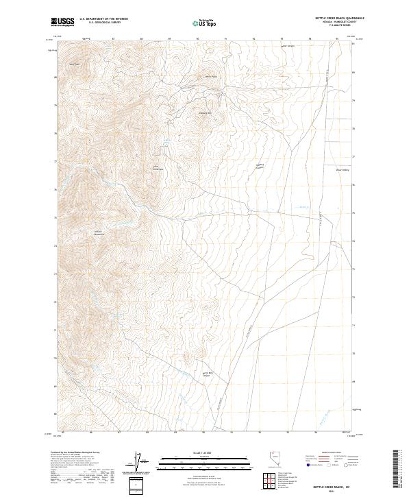 Bottle Creek Ranch topographic map thumbnail