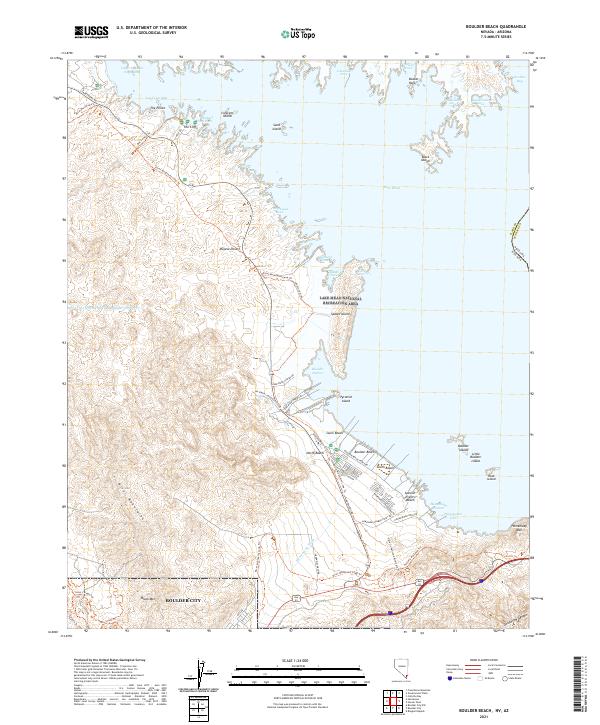 Boulder Beach topographic map thumbnail