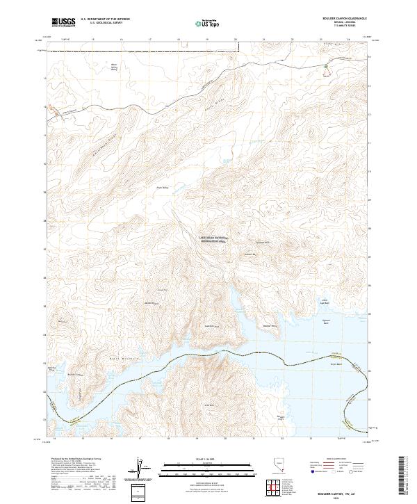 Boulder Canyon topographic map thumbnail