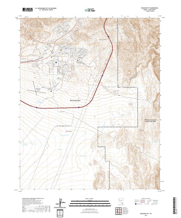Boulder City topographic map thumbnail