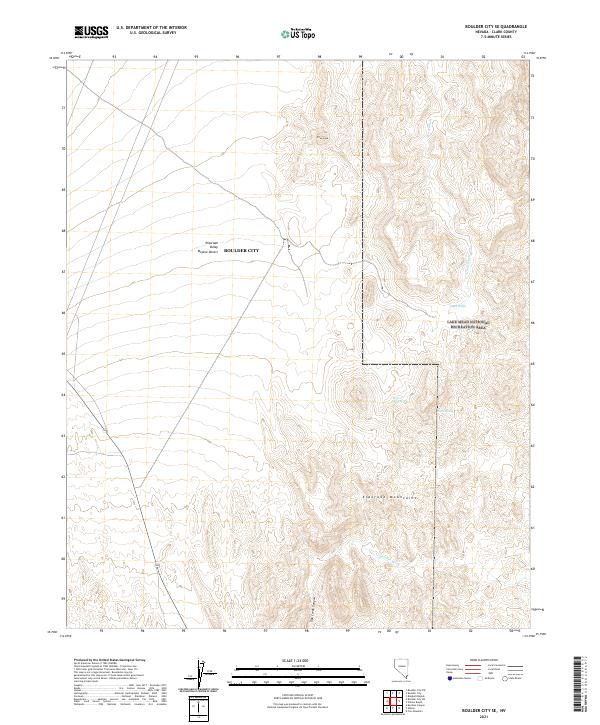 Boulder City SE topographic map thumbnail