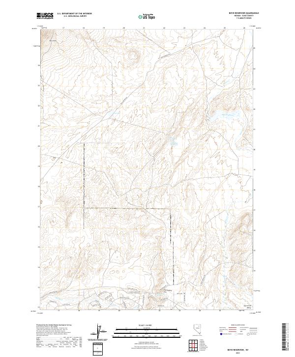 Boyd Reservoir topographic map thumbnail