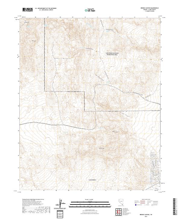 Bridge Canyon topographic map thumbnail