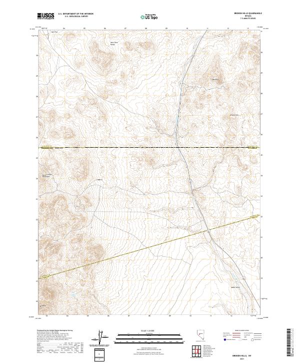 Broken Hills topographic map thumbnail