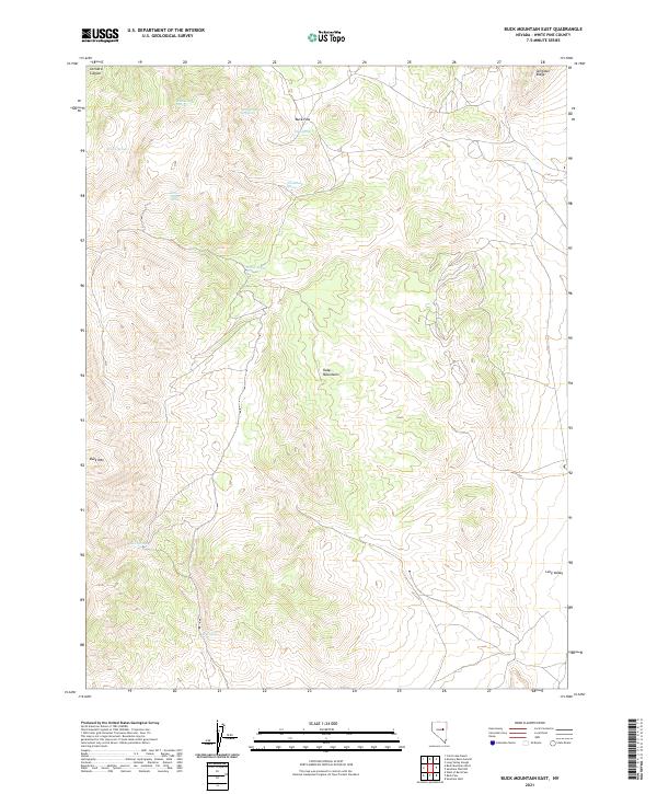 Buck Mountain East topographic map thumbnail