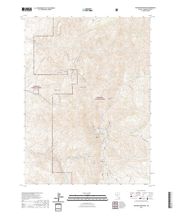 Buckskin Mountain topographic map thumbnail