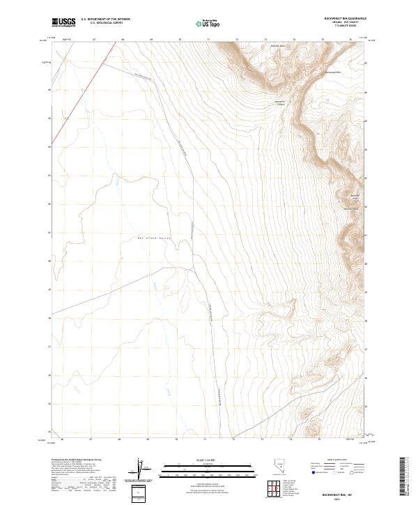 Buckwheat Rim topographic map thumbnail