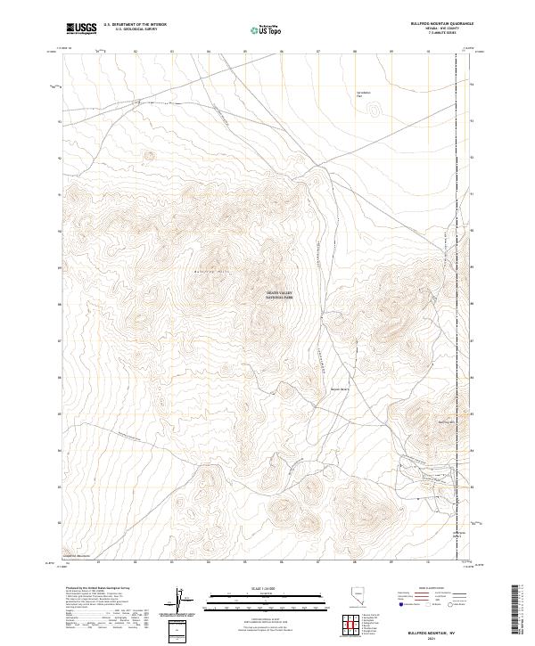 Bullfrog Mountain topographic map thumbnail