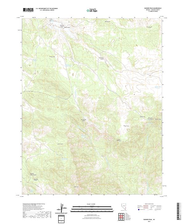Bunker Peak topographic map thumbnail