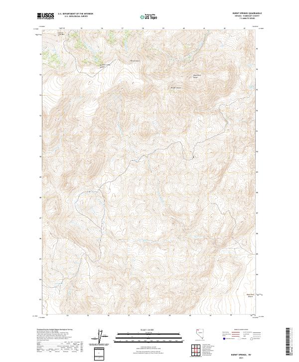 Burnt Springs topographic map thumbnail