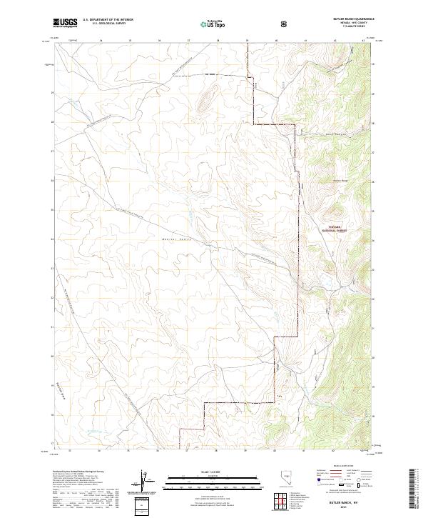 Butler Ranch topographic map thumbnail