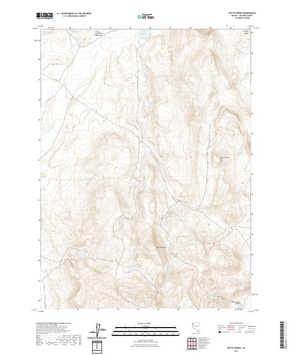 Butte Spring topographic map thumbnail