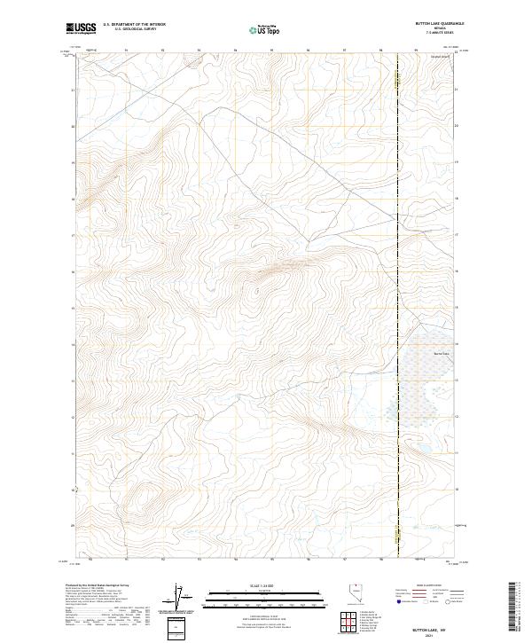 Button Lake topographic map thumbnail