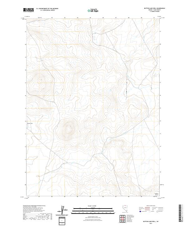 Button Lake Well topographic map thumbnail