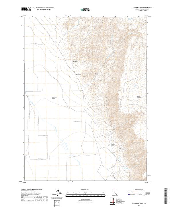 Calavera Canyon topographic map thumbnail