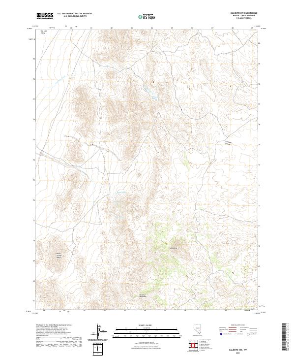 Caliente NW topographic map thumbnail
