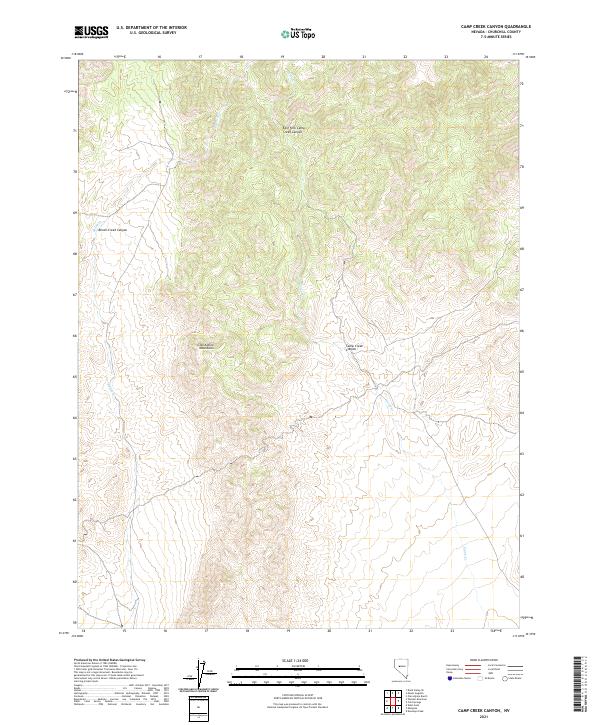 Camp Creek Canyon topographic map thumbnail