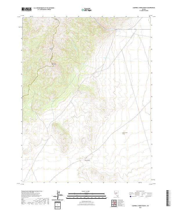 Campbell Creek Ranch topographic map thumbnail