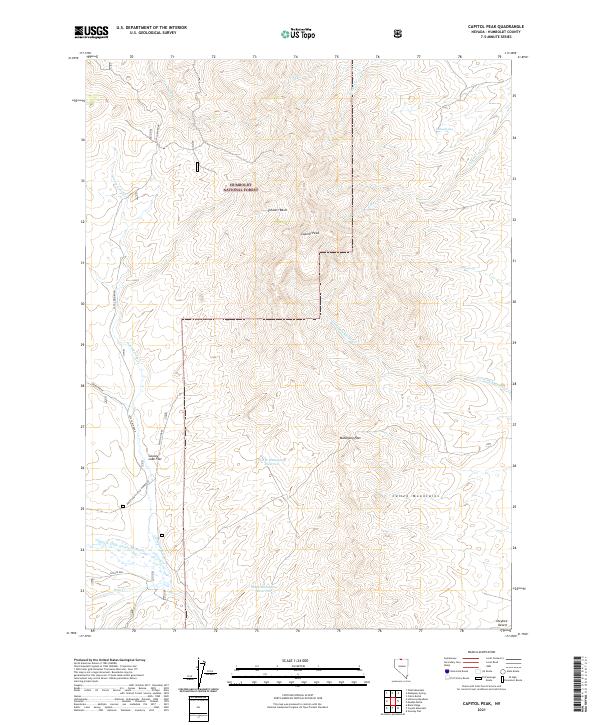 Capitol Peak topographic map thumbnail