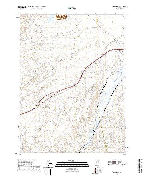 Carlin West topographic map thumbnail
