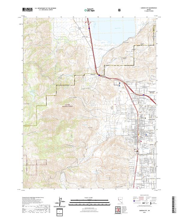 Carson City topographic map thumbnail