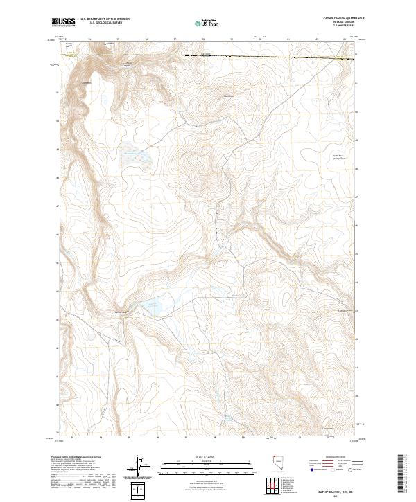 Catnip Canyon topographic map thumbnail