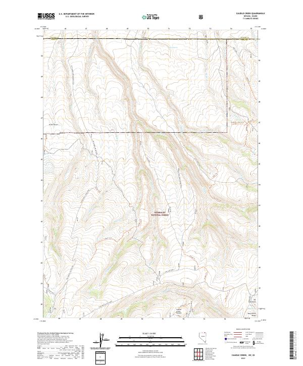 Caudle Creek topographic map thumbnail