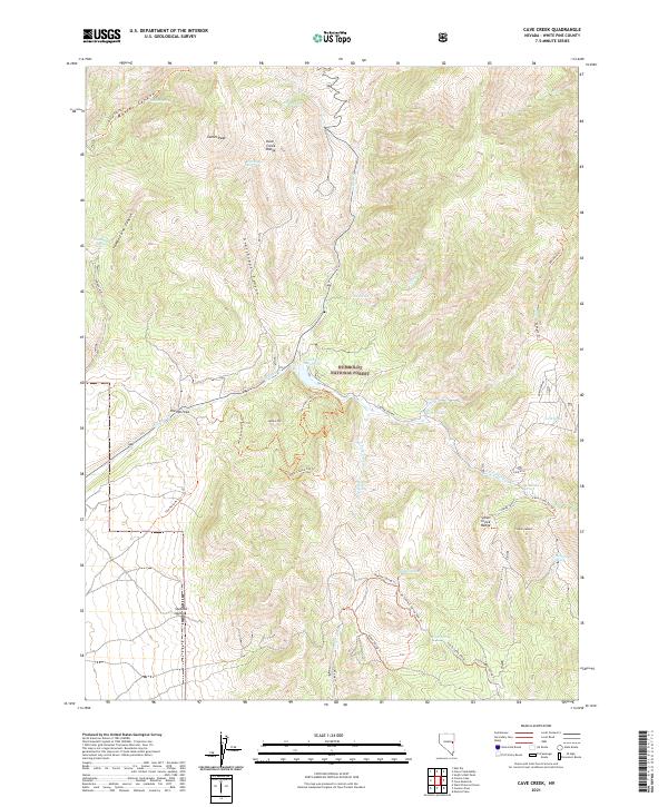 Cave Creek topographic map thumbnail