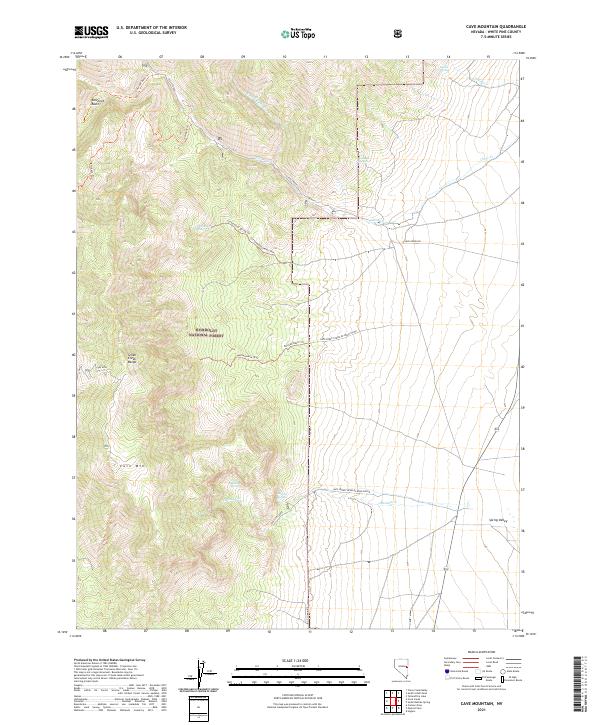 Cave Mountain topographic map thumbnail