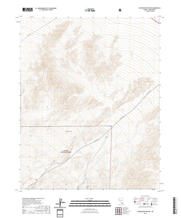 Charleston Peak NE topographic map thumbnail