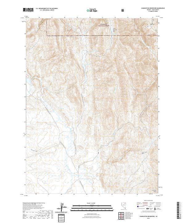 Charleston Reservoir topographic map thumbnail