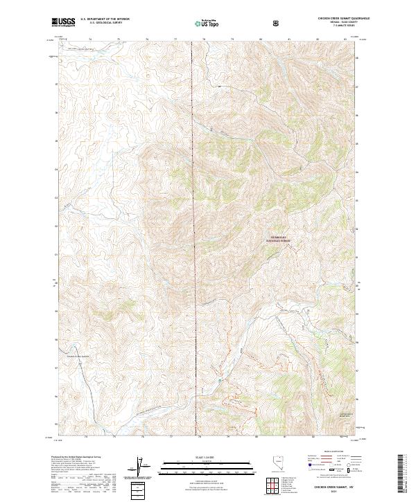 Chicken Creek Summit topographic map thumbnail