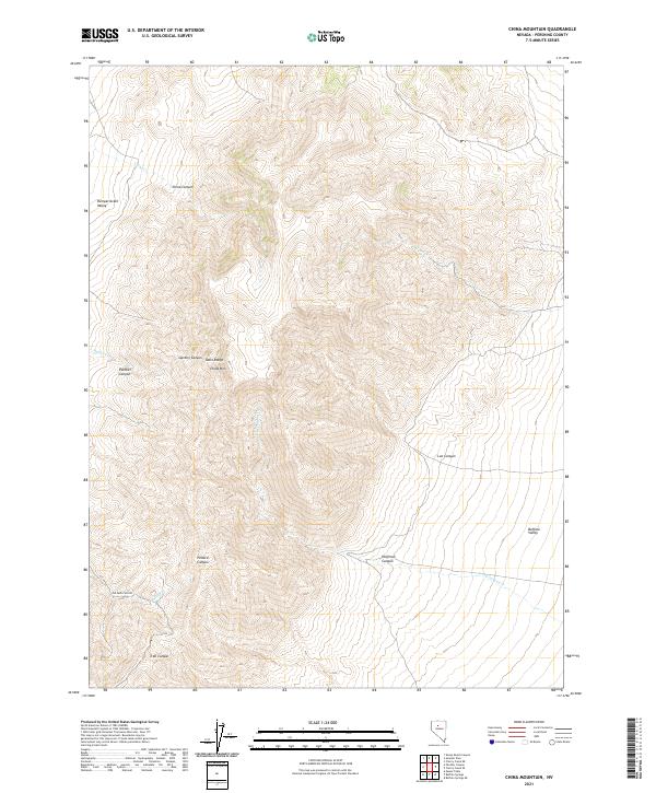 China Mountain topographic map thumbnail