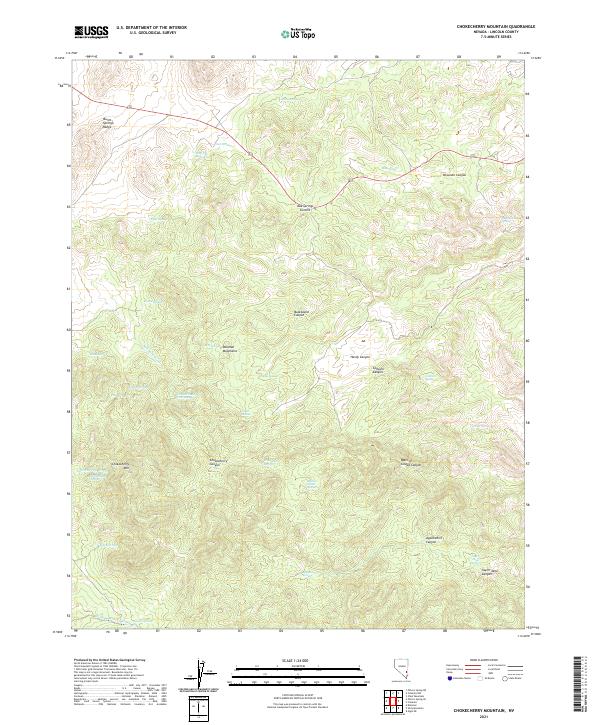 Chokecherry Mountain topographic map thumbnail