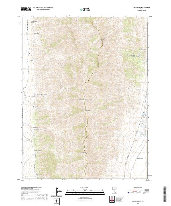 Christina Peak topographic map thumbnail