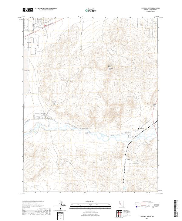 Churchill Butte topographic map thumbnail