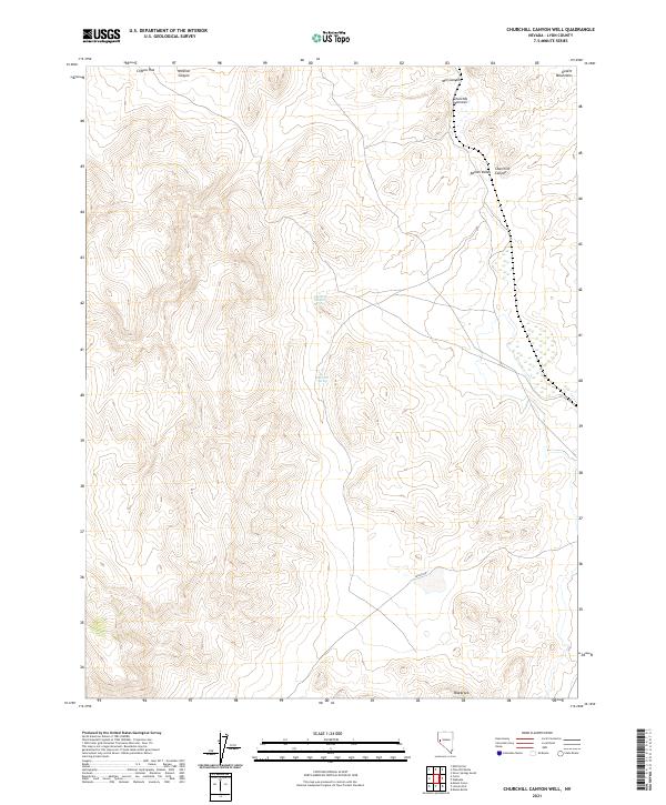 Churchill Canyon Well topographic map thumbnail