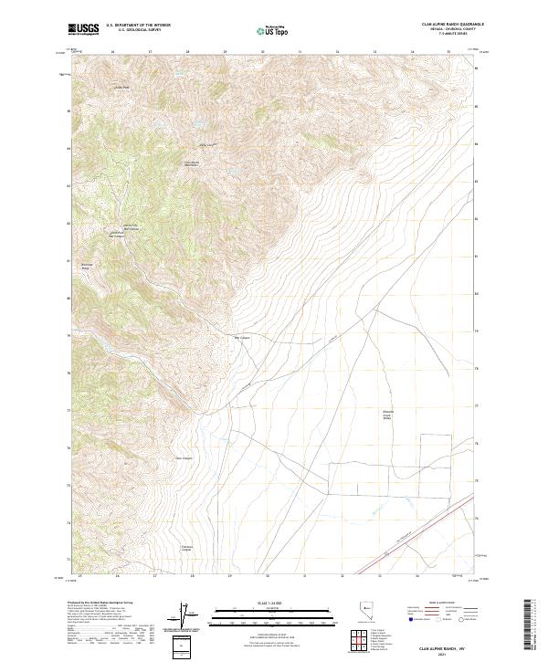 Clan Alpine Ranch topographic map thumbnail