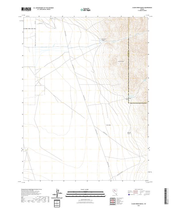 Clear Creek Ranch topographic map thumbnail