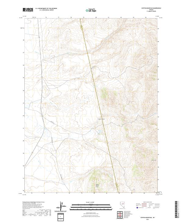 Coffin Mountain topographic map thumbnail