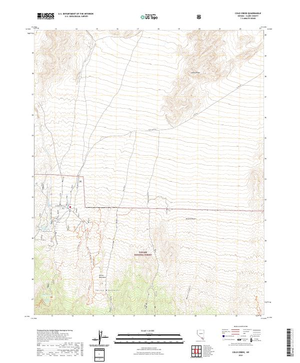 Cold Creek topographic map thumbnail
