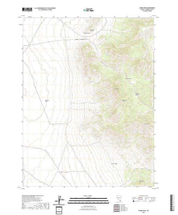 Combs Peak topographic map thumbnail